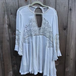 Gorgeous White Lace Free People Dress size M